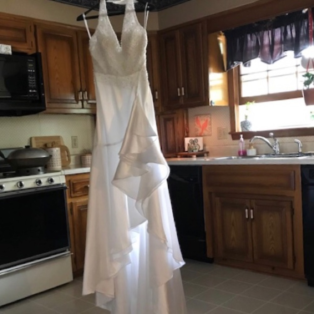 Size 4 fancy formal gown halter dress Swarovski